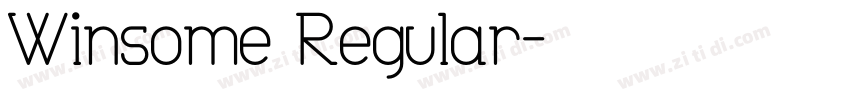 Winsome Regular字体转换